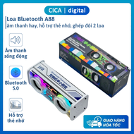 Loa bluetooth không dây A88 mini cầm tay công suất lớn âm thanh hay led nháy theo nhạc cực chill Bảo