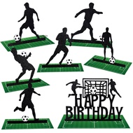 Yabijojojo 13 Pcs Soccer Party Table Decorations Soccer Table Centerpieces Paper Soccer Player Silho