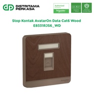 Schneider AvatarOn Cat6 Wood Data Socket - E8331RJS6_WD