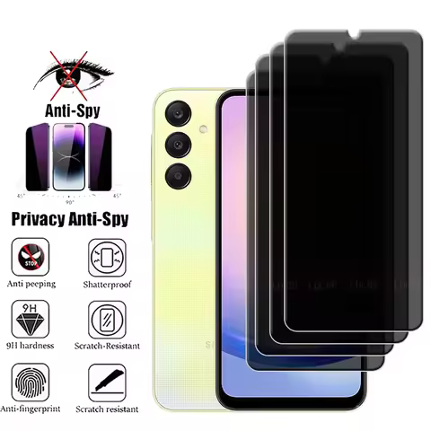 4Pcs For Samsung Galaxy A25 Glass For Samsung A25 Screen Protector 9H HD Protective Anti-Spy Privacy