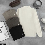 GAO studio men's long-sleeved autumn-winter shirt, soft and smooth knitted wool fabric, lightweight 