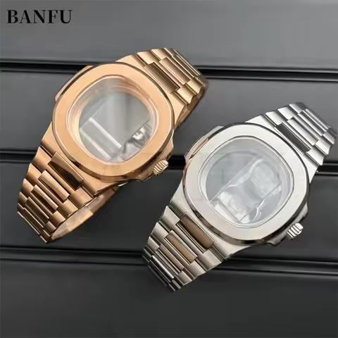 39mm Silver Black Sapphire Crystal Watch Case Hands Strap S Dial Accessories for NH35 NH38 NH36 NH70