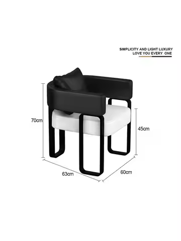 Comfortable Manicure Chair Sturdy Plastic Customer Seat for Nail Salon Makeup Vanity Hotel Reception
