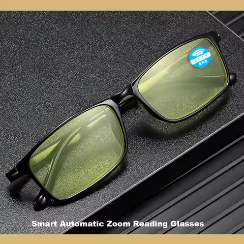 Smart Automatic Zoom Eyeglasses Anti-Blue Light Reading Glasses Men Women Optical Spectacle Intellig