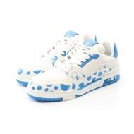 【二手】LOUIS VUITTON) x YK 聯名款運動鞋，LV x YK 聯名 LV Trainer Line Infinity Dot 1ABD1G，藍色皮革 x YK 聯名款運動鞋，藍色，男款