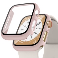 แก้ว + เคสสำหรับ Apple Watch ซีรีส์9 8 7 6 5 3 SE 45มม. 41มม. 44มม. 40มม. 42มม./38 + อุปกรณ์ป้องกันหน้าจอสำหรับ Apple Watch