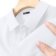 M-5XL Plain All Match Plus Size Short Sleeved Collar T Shirt Men Business Casual Short Sleeved Polo 