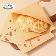 [In Stock] 100Pcs Bag Sandwich Bags Food Bags Kraft Paper Bag Bakery Bags for Bakery Take Out Fries Sandwiches