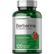 Horbaach Berberine 500mg Supplement | 120 Capsules | Berberine HCl from Barberry Extract | Non-GMO, 