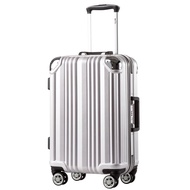 Luggage Aluminium Frame Suitcase TSA Lock 100% PC 20in 24in 28in (Sliver, M(24in))
