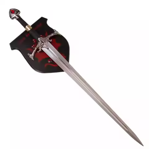Dragon Conqueror King Aegon's Black Fire Sword, Dark Stainless Steel True Sword, cosplay One-handed 