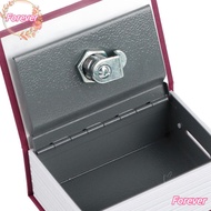 FOREVER Book Security Box, Metal Lock Box Key Lock Security Mini Safe Box, Simulation Book With Lock