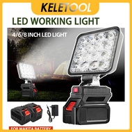 LED Work Light 8"/5"/4" Cordless Portable Floodlight for Makita 18V Battery Maintenance