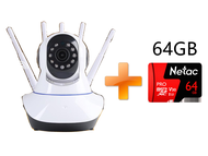 ✨ kamera cctv 1080P cctv rumah bisa di pantau lewat hp WiFi Audio dua arah dengan pan/tilt 5 Antena 