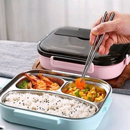 3-Section Lunch Box, 304 Stainless Steel Lunch Box