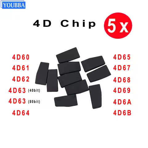 YOUBBA 5PCS Car Remote Key Transponder Chip 4D60 4D61 4D62 4D63 40Bit 4D63 80Bit 4D65 4D66 4D67 4D68