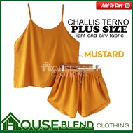 Challis Terno Plus Size For Women Shorts and Blouse On Sale Pambahay New Design