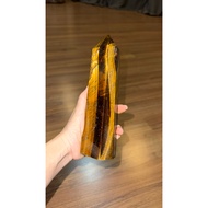 Tingkap Mata Harimau Kuning Menara yellow tiger eyes towel crystal 21.5cmheight 黃虎眼石能量柱