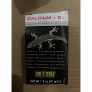EXO TERRA REPTILE CALCIUM WITH VITAMIN D3 40G SUPPLEMENT AMPHIBIANS METABOLISM FEEDING POWDER COATED