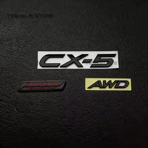 3D ABS For MAZDA CX-5 2012 2013 2014 2015 2016 2018 2019-2020-2023-2025 Chrome Black Logo Emblem Let