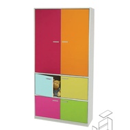 8041 - JH Home Children Wardrobe 6 Doors / Almari Kanak-Kanak