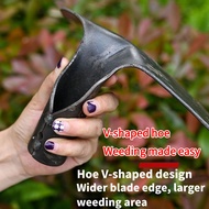 Manganese Steel Thickened Welded Hoe Flat Hoe Fan-Shaped Hoe Digging Weeding Hoe With Wooden Handle 