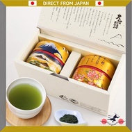 Arabatakeen Japanese Tea Gift Fuji Golden Can 70g x 2 in a box Natsume Can High-grade Tea Gift Set S
