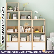 Encora Multipurpose Wooden Bookshelf Rak Buku Kabinet Office Storage Rack Cabinet Rak Serbaguna Kayu Display Shelf 木制展示柜