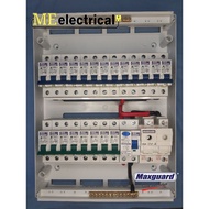 DB BOX 26way (Full set) Maxguard MCB 6A-20A + ELCB 63A +Main switch 63A