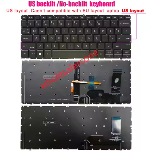 New US Keyboard For HP EliteBook 1040 G9,1040 G10, Elite X360 1040 G9 2-in-1,1040 G10 2-in-1,Zbook F