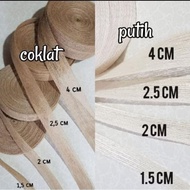25 YARD BROWN-WHITE JUTE RIBBON/HESSIANBURLAP