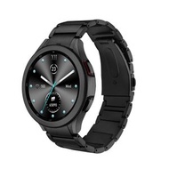 全城熱賣 - 適用於三星 Galaxy Watch5 / Watch5 Pro / Watch4 / Watch4 Classic 通用鈦合金三株平扣錶帶（黑色）