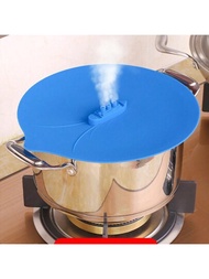 1入組防濺出且可通風的矽膠微波碗蓋，適用於平底鍋、塞子、廚房工具蓋