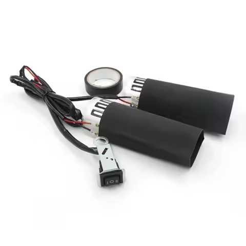 2pcs Motorcycle Heated Handle Electric Heating Handlebar Warmer Grip Warmer With Switch Control High