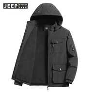 JEEP SPIRIT เสื้อแจ็คเก็ตผู้ชายเสื้อกันลม2023ลำลองใหม่