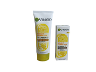 paket Garnier VIT c ( face wash+ serum cream)