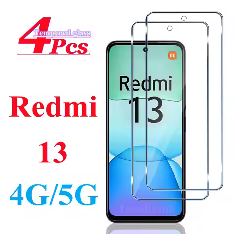 2/4Pcs 999D Tempered Glass For Xiaomi Redmi 13 5G/4G Screen Protector Glass Film