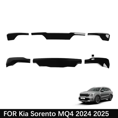 For Kia Sorento MQ4 2024 2025 2026 7 PCS Exterior Style Piano Black Front Rear Bumper Lower Decorati