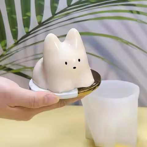 Cat Milk Pudding Silicone Mold Halloween Jelly Bowl Cake White Cold Ice Powder Mold Cake Kitchen Dec