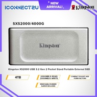 Kingston XS2000 USB 3.2 Gen 2 Pocket Sized Portable External SSD (SXS2000/4000G)