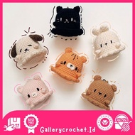GANTUNGAN Amigurumi animal ghost keychain | Amigurumi animal head keychain