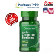 Puritan's Pride Yeast Free Chromium Picolinate 800 mcg  / 90Tablets