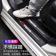 4 pcs/Set kereta Styling Carbon Fiber Car Door Sill pelindung pelekat Decal untuk Mazda 3 5 6 8 spoi