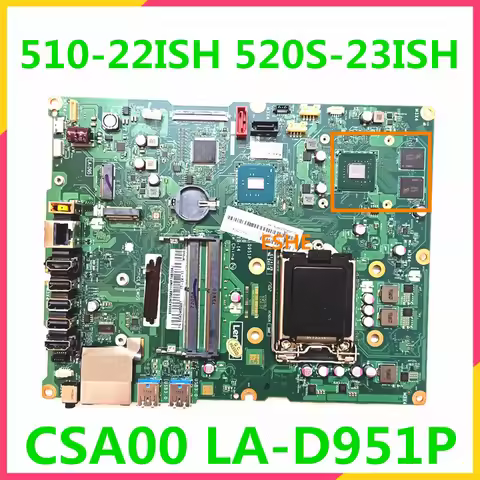 CSA00 LA-D951P For Lenovo 510-22ISH 510S-23ISH 520S-23ISU Laptop Motherboard 00UW379 940MX 2G GPU 10