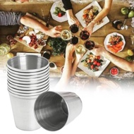 LivingEa 10 chiếc Ly uống rượu bằng thép không gỉ cầm tay 30ml ly đồ dùng quán bar