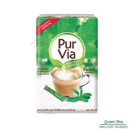 Pur via Stevia 100 STICKS จากหญ้าหวาน  0Kcal. 1กล่อง=100ซอง Keto  ผลิตภัณฑ์ให้ความหวานแทน้ำตาล ผสม สารสกัดหญ้าหวาน  Equal เพอ เวีย