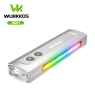 Wurkkos HD01ชาร์จไฟได้ไฟฉาย EDC 1200LM พร้อมไฟ RGB ด้านข้างและไฟอเนกประสงค์สวิตช์สองด้านสำหรับสถานกา