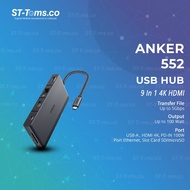 Anker 552 USB-C Hub (9-in-1, 4K HDMI) Output 100Watt USB a 3.0 - A8373