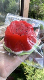new Big Watermelon Pudding Silicone Taba Squishy 0.26KG Big Fat Jelly Pudding Cute Pudding Squishy H