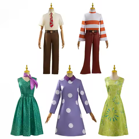 Anime Movie Inside Out Joy Cosplay Costume Joy Anger Fear Cos Outfits For Adult Halloween Christmas 